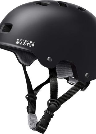 OutdoorMaster Skateboard Bike Helmet for Adult,Youth and Kids | Two Removable Liners Ventilation Certified Multi-Sport Helmet for Scooter Cycling Roller Skating Ebike