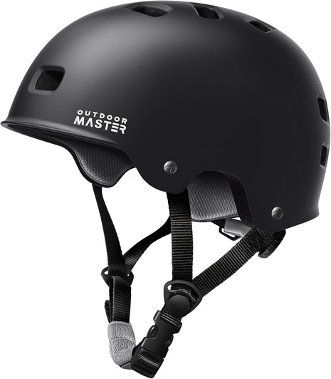 OutdoorMaster Skateboard Bike Helmet for Adult,Youth and Kids | Two Removable Liners Ventilation Certified Multi-Sport Helmet for Scooter Cycling Roller Skating Ebike