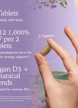 Garden of Life Multivitamin for Women 40 Plus, Organics Womens Vitamins, Hormone & Breast Health Support Blend, Vegan, 120 Tablets | Organic Womens Vitamins, Hormone & Breast Health Support Blend