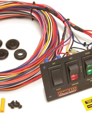 Painless Performance 50406 Non-Fused Lighted Rocker Switch Panel, 6-Switch, Black