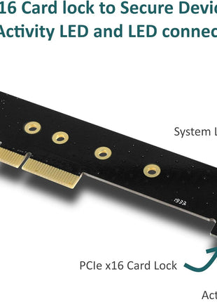 VANTEC M.2 NVME PCIE X4 Low Profile Adapter with 110 Length Support