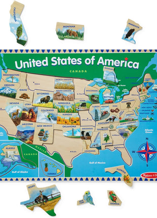 Melissa & Doug USA Map Wooden Puzzle (45 pcs)