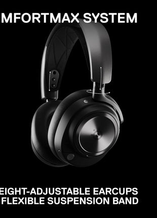 SteelSeries Arctis Nova Pro Wireless Multi-System Gaming Headset - Premium Hi-Fi Drivers - Active Noise Cancellation - Infinity Power System - Stealth Retractable Mic - PC, PS5/PS4, Switch, Mobile