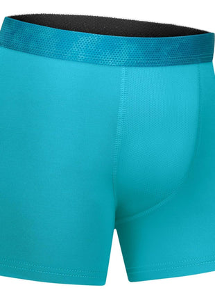 Hanes Boys' Big Performance Tween Boxer Briefs Underwear, Assorted Prints & Solids, 6-Pack, Blue/Grey-6 Pack