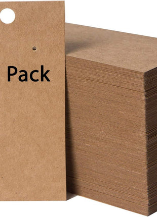 400 Pack Earring Cards - Earring Display Cards - Hanging Earrings - Bulk Cards - 2 x 3.5 Inches - Brown (Pack of 400)