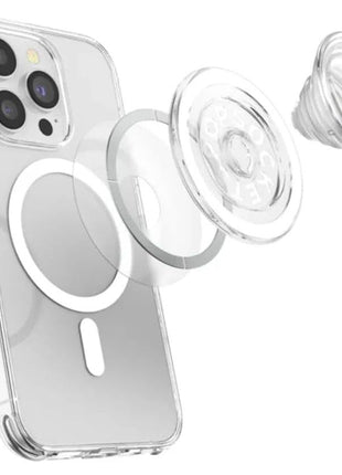 PopSockets Phone Grip for MagSafe, Magnetic Holder, Phone Stand - Clear