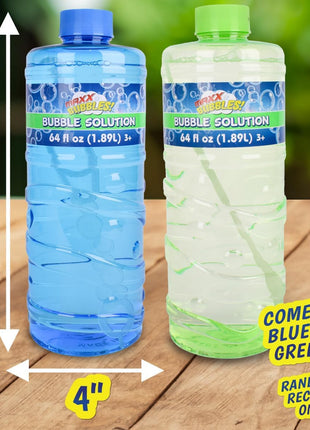 Sunny Days Entertainment Bubble Solution 64 oz - Non-Toxic - 3+ Years | Includes Wand, Easy Grip Bottle, For Machines And Wands, 11 in Tall, 4.2 lb, Ages 36 Months Up, Holiday Theme