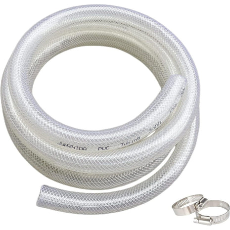 3/4 inch ID x 1 inch OD - 10 Ft High Pressure Braided Clear PVC Tubing Flexible Vinyl Tube, Heavy Duty Reinforced PVC Hose Tubing, BPA Free and Non Toxic