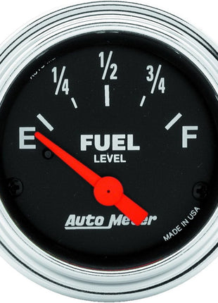 Auto Meter 2516 Traditional Chrome Electric Fuel Level Gauge