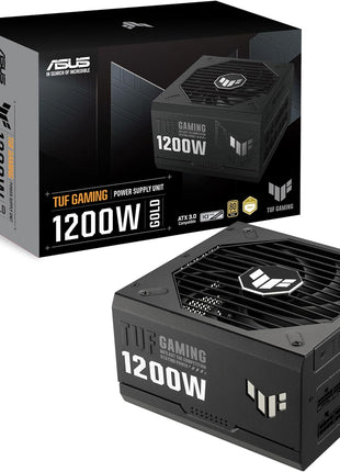 ASUS TUF Gaming 1200W Gold (1200 Watt, ATX 3.1 Compatible Fully Modular Power Supply, 80+ Gold Certified, Military-Grade Components, Dual Ball Bearing, Axial-tech Fan, PCB Coating, 10 Year Warranty)