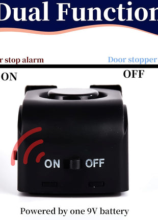 Door Stop Alarm, Door Stopper with 120DB Security Alarm, Floor Wedge Doorstop for Travel Apartment Home House (Pack of 1)