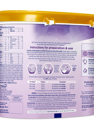 Enfamil NeuroPro Gentlease for easing Fussiness, Crying, Gas, Spit-up in 24 Hrs, Smaller Proteins for Easy Digestion, Brain Supporting DHA, Prebiotic Blend, HuMO6*, Baby Formula, Reusable Tub, 19.5 Oz