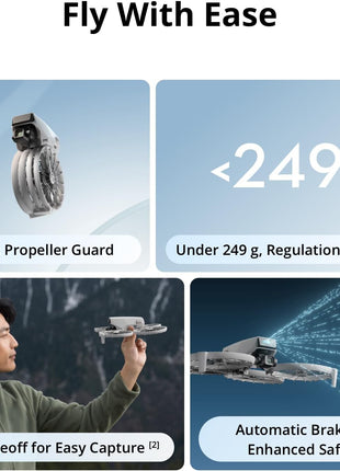 DJI Flip Fly More Combo With RC 2 Screen Remote Controller, Drone With 4K UHD Camera for Adults, Palm Takeoff, Auto Return, Intelligent Flight, 3 Batteries for 93-Min Flight Time