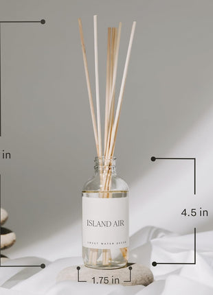 Sweet Water Decor Non-Toxic Cashmere and Vanilla Reed Diffuser Set, Cashmere, Sandalwood, Milky Coconut, Bourbon Vanilla Scented Diffuser for Home, Light Fragrance, Made in the USA, 3.5 FL OZ