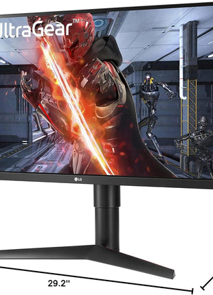 LG 27GL83A-B 27-Inch Ultragear QHD 2560 x 1440 IPS Gaming Monitor, 144Hz, 1ms (GtG), NVIDIA G-SYNC, AMD FreeSync, HDR10, HDMI, DisplayPort, Tilt/Height/Pivot Adjustable Stand, Black