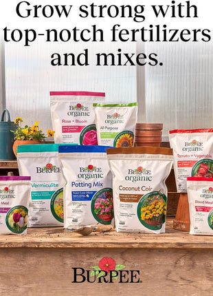 Burpee, 9 Quarts | Premium Organic Potting Natural Soil Mix Food Ideal for Container Garden-Vegetable, Flower & Herb Use for Indoor Outdoor Plant