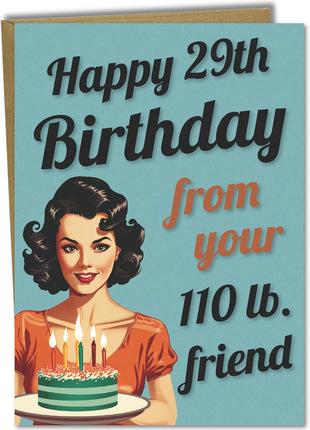 Katie Doodle   Funny Birthday Cards for Women, Friend (Handmade in USA)   Great for 30th, 40th, 50th, 60th, 70th, 75th, 80th, 90th Birthday Gifts for Women Her Friends   Includes 1 Card & 1 Envelope