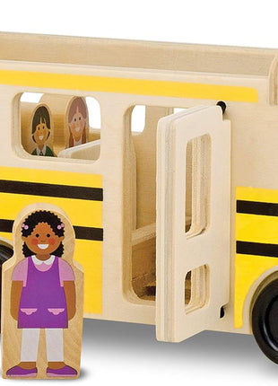 Melissa & Doug School Bus Wooden Play Set with 7 Play Figures