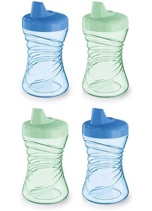 NUK Fun Grips Hard Spout Sippy Cup, 10 oz. | Easy to Hold, BPA Free, Spill Proof Toddler Cup, 4pk