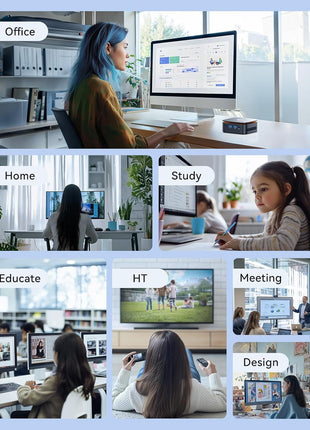 KAMRUI AK1PLUS Mini PC Computer, Intel Celeron N5095 (Up to 2.9GHz), 16GB RAM 256GB SSD, Dual 4K Mini Desktop Computer, Support 2.5'' SSD Expansion, WiFi, Bluetooth, Ethernet, Business Home Office PC