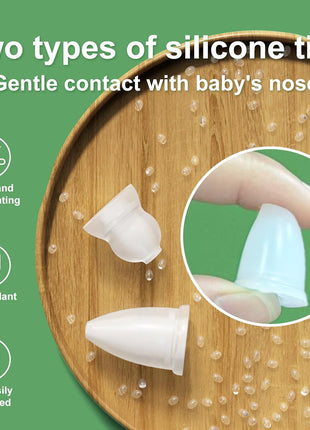Baby Nasal Aspirator for Newborns & Toddlers – Manual Nose Sucker, BPA-Free Soft Silicone Tips, Anti-Reflux Design, Easy to Clean, with Storage Box & Booger Clip