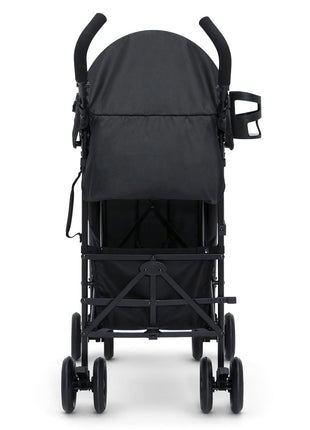 Jeep AdventureGlyde Stroller by Delta Children - Lightweight Travel Stroller with Smoothest Ride & Compact Fold, 3-Position Recline, Extra Large Storage Basket, Black/Grey