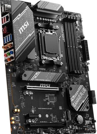 MSI B650 Gaming Plus WiFi Gaming Motherboard (AMD Ryzen 9000/8000/7000 Series Processors, AM5, DDR5, PCIe 4.0, M.2, SATA 6Gb/s, USB 3.2 Gen 2, HDMI/DP, Wi-Fi 6E, Bluetooth 5.3, 2.5Gbps LAN, ATX)