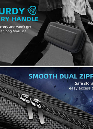 TiMOVO Carrying Case for Nintendo Switch 2 (2025), Black | Large Capacity, Hard Shell Protective, 10 Game Card Slots, Pockets for Console & Accessories, Portable Travel Pouch