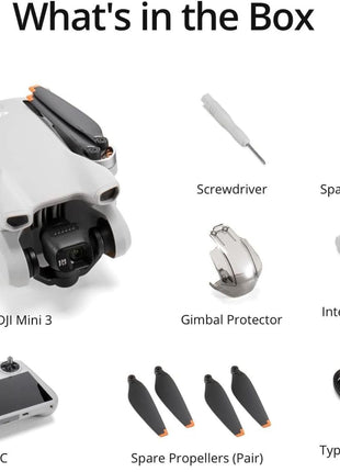 DJI Mini 3 With DJI RC, 3-Axis Mechanical Gimbal Mini Camera Drone | 4K HDR Video, 38-Min Flight Time, up to 32800ft (10km) Video Transmission, Vertical Shooting, GPS Auto Return