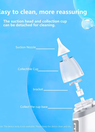 Nasal Aspirator for Baby,Baby Nose Sucker,Electric Nasal Aspirator for Baby,for Relieving Nasal Congestion,Nose Cleaner with 3 Silicone Tips,Adjustable Suction Level,Music and Light Soothing Function