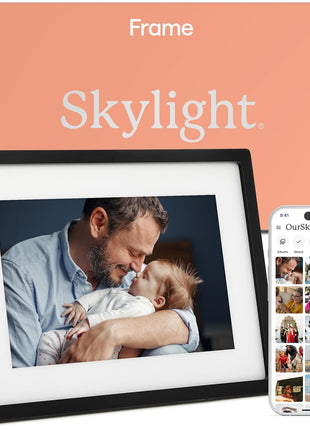 Skylight Frame – WiFi Digital Picture Frame Customer Support, Touch Screen Digital Photo Frame with Easy Setup, Photo Gifts for Parents and Grandparents - 10 Inch Black