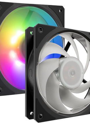 Cooler Master Mobius 120P ARGB High Performance Interconnecting Ring Blade Fan, PWM 2400rpm, Loop Dynamic Bearing, ARGB Customizable LEDs for PC Case, Liquid and Air Cooler (MFZ-M2DN-24NP2-R1) Black