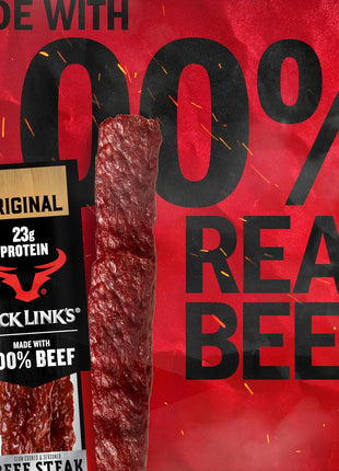 Jack Link's Beef Steak, Original - Protein Snacks, Jerky Meat Snack with 23g of Protein, Made with 100% Beef, Individually Wrapped Bulk Snack Pack, Keto Friendly - 2 Oz. (12 Count)
