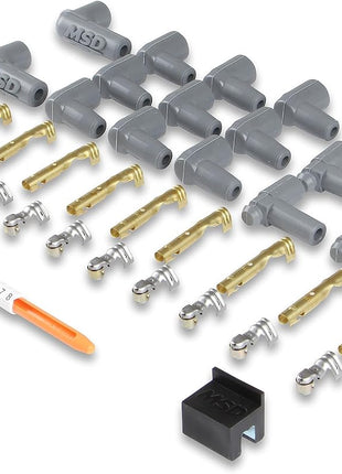 MSD 31199 Super Conductor Spark Plug Wire Set, 8 Cyl Multi-Angle Plug, Socket/HEI