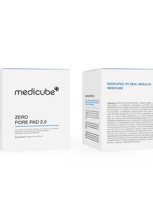 medicube Toner Pads Zero Pore Pad 2.0 | Dual-Textured Facial Pad for Exfoliation and Pore Care with 4.5% AHA Lactic Acid, 0.45% BHA Salicylic Acid | Ideal for All, Korean Skin Care, 70 Pads (1 Pack)