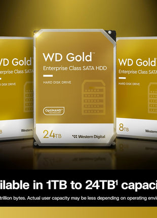Western Digital 18TB WD Gold Enterprise Class Internal Hard Drive - 7200 RPM Class, SATA 6 Gb/s, 512 MB Cache, 3.5 inch - WD181KRYZ