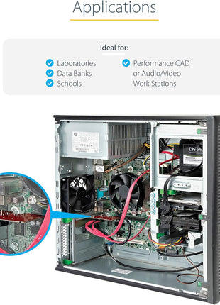 Startech 2P6GR-PCIE-SATA-CARD Sata III 6Gbps PCie X2 Expansion Adapter Card Converter - 2-Port Sata 3 - Raid 0