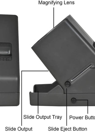 DigitConvert 35mm Slide & Film Negatives Viewer-Slide Viewer with 3X Magnification and LED-Lighted Viewing for 35mm Slides and Negatives, USB or Battery Powered (4AA Batteries & USB Cable Included)