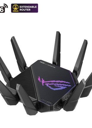 ASUS ROG Rapture GT-AX11000 Pro Tri-Band WiFi 6 Extendable Gaming Router, 10G & 2.5G Ports, ASUS RangeBoost Plus, Triple-Level Game Acceleration, Subscription-Free Network Security, AiMesh Compatible