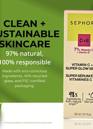 SEPHORA COLLECTION Super Glow Serum with Vitamin C+E 1.01 oz / 30 ml