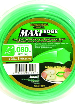 Arnold Maxi-Edge .08-Inch x 140-Foot Commercial Grade Trimmer Line