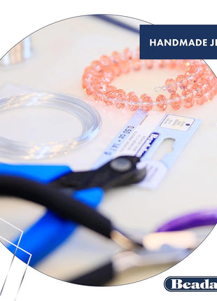 Beadalon Carbon Steel Memory Wire, Round, Medium Bracelet, Silver Plated, 1 oz, Approx. 73 coils