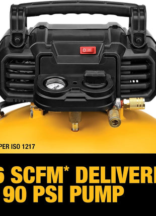 DEWALT Pancake Air Compressor, 6 Gallon, 165 PSI (DWFP55126)