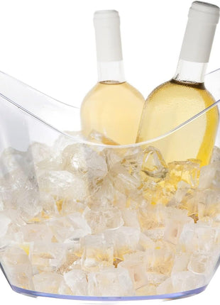 Ice Bucket Wine Bucket,Clear Acrylic 4 Liter Plastic Tub for Drinks and Parties, Food Grade, Perfect for Wine, Champagne or Beer Bottles