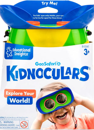 Educational Insights GeoSafari Kidnoculars - Toy Binoculars for Kids, Outdoor Toys for Kids Ages 4-8, Toddler Camping and Nature Toys, Lightweight Binoculars with Neck Strap, Bird Watching Gear