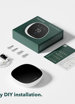 ecobee Smart Thermostat Essential - Energy Star Certified programmable Wi-Fi Thermostat - Works with Siri, Alexa, and Google Assistant
