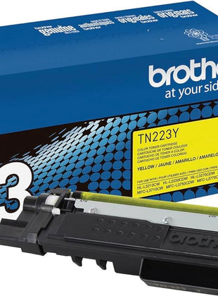 Brother Genuine TN223Y, Standard Yield Toner Cartridge, Replacement Yellow Toner, Page Yield Up to 1,300 Pages, TN223, Amazon Dash Replenishment Cartridge | Color printing with 1300 page yield and compatibility for HL-L3230CDW and MFC-L3710CW