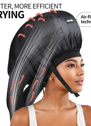 Large Bonnet Hooded Dryer Diffuser Attachment, Ideal Hair Diffuser for Curly Hair, Your Ultimate Solution - Spacious Capacity Blow Dryer Cap for Rapid Styling of Curls