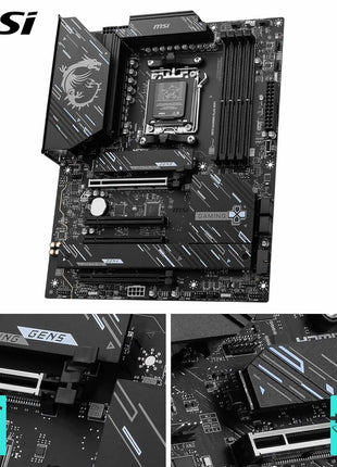 MSI X870 Gaming Plus WiFi Motherboard, ATX - Supports AMD Ryzen 9000/8000 / 7000 Processors, AM5-60A SPS VRM, DDR5 Memory Boost 8200+ MT/s (OC), PCIe 5.0 x16 & 4.0 x16, M.2 Gen5, Wi-Fi 7, 5G LAN