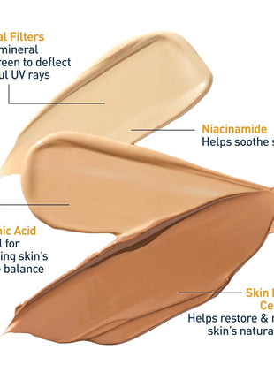 CeraVe Hydrating Mineral Sunscreen SPF 30 with Sheer Tint, Tinted Mineral Sunscreen with Zinc Oxide & Titanium Dioxide, Blends Seamlessly For Healthy Glow, Medium, 1.7 Fluid Ounce
